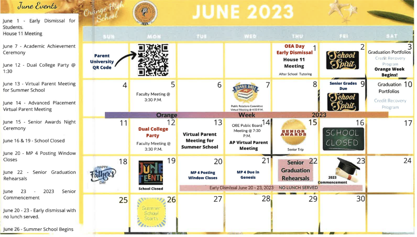 OHS School Calendar